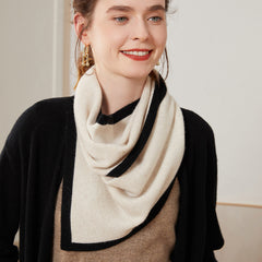 100% Cashmere Soft Warm Winter Scarves Wraps with Contrast Edge