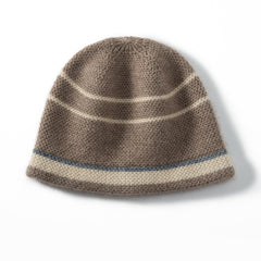Unisex Cashmere Beanie Warm Knitted Striped Hat