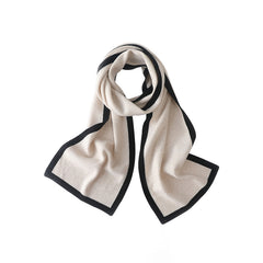 100% Cashmere Soft Warm Winter Scarves Wraps with Contrast Edge