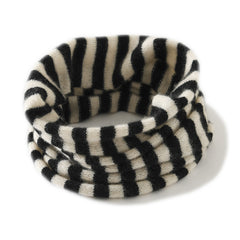 100% Cashmere Neck Gaiters Striped Cashmere Neck Warmer