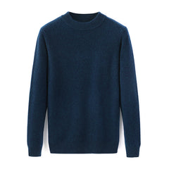 100% Pure Cashmere Men’s Crew Neck Sweater – Classic Luxury Knit Pullover
