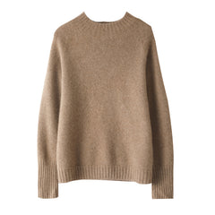 Half Turtleneck Plush Thickened Cashmere Sweater for Women