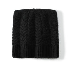 100% Cashmere Braided Cable Knit Beanie Winter Soft Warm Hat