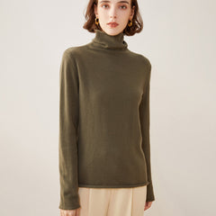 Pile Collar 100% Cashmere Classic Turtleneck Cashmere Sweater