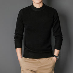 100% Pure Cashmere Men’s Crew Neck Sweater – Classic Luxury Knit Pullover