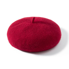 Pure Cashmere Beret Hat Cashmere Knit Cap for Women