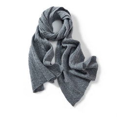 Classic Cable Knit Warm Large Pure Cashmere Knitted Scarf