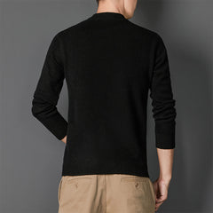100% Pure Cashmere Men’s Crew Neck Sweater – Classic Luxury Knit Pullover