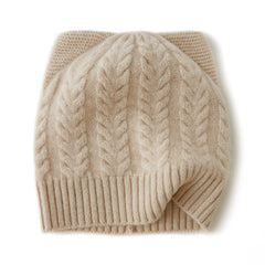 Women Cute Warm Cashmere Soft Winter Cat Ear Beanie Hats