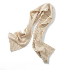100% Cashmere Hooded Knit Warm Shawl Wrap Head Scarf