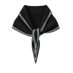 100% Pure Cashmere with Contrast Trim Triangle Scarf
