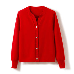 Women's Loose Thickened Knitted Button Sweater Cashmere Cardigan