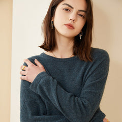 Women's Round Neck Loose Classic Classic Cashmere Sweater
